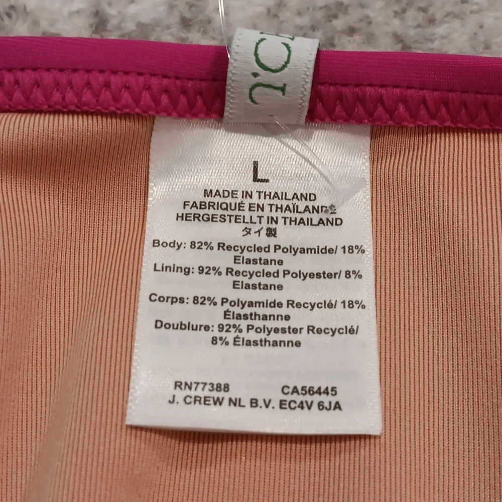 NWT, J. Crew Heritage 1989 Bikini Bottom In Fuschia Pink